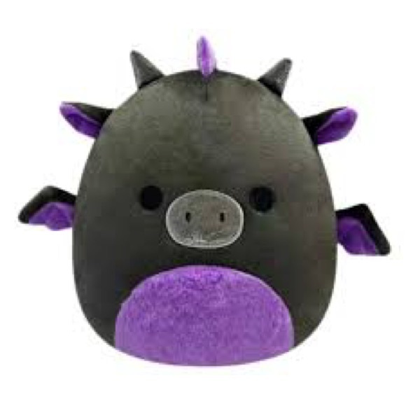 Squishmallows Other - NWT Squishmallow DENT the DRAGON Plush Kids Accessory - Black and Purple NEW